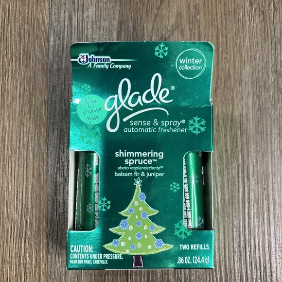 Glade Other - Glade Sense and Spray Shimmering Spruce Automatic Refills 2 refills NIB 2012 NOS